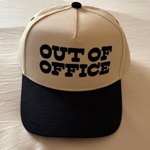 Out of Office Black and White Cap